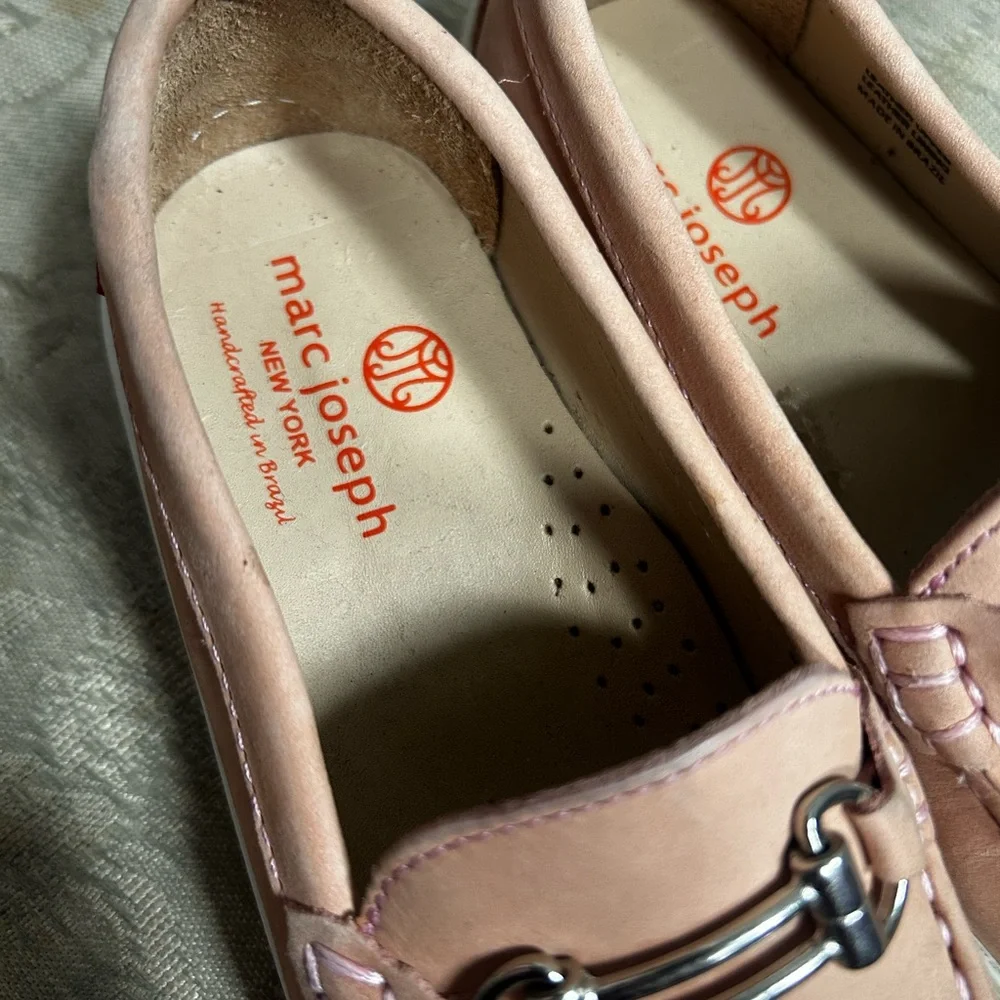 Marc Joseph New York Leather Loafer in Dusty Pink Sz 13.5